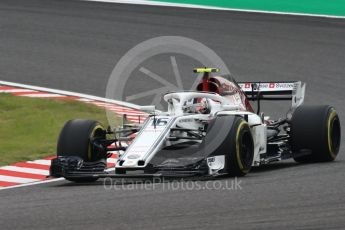 World © Octane Photographic Ltd. Formula 1 – Japanese GP - Practice 1. Alfa Romeo Sauber F1 Team C37 – Charles Leclerc. Suzuka Circuit, Japan. Friday 5th October 2018.