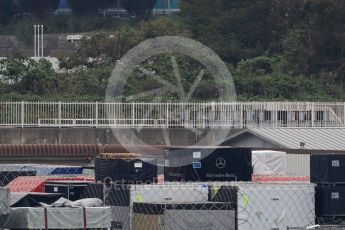 World © Octane Photographic Ltd. Formula 1 – Japanese GP - Practice 1. Mercedes shipping crates. Suzuka Circuit, Japan. Friday 5th October 2018.