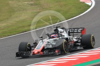 World © Octane Photographic Ltd. Formula 1 – Japanese GP - Practice 1. Haas F1 Team VF-18 – Romain Grosjean. Suzuka Circuit, Japan. Friday 5th October 2018.