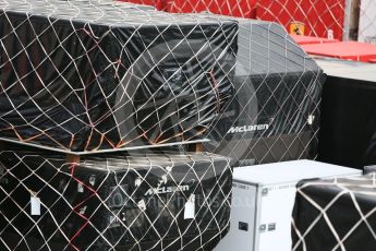 World © Octane Photographic Ltd. Formula 1 – Japanese GP - Practice 2. McLaren shipping crates. Suzuka Circuit, Japan. Friday 5th October 2018.