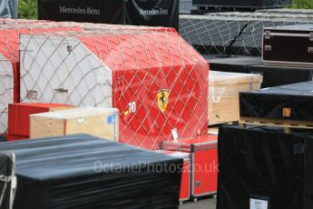 World © Octane Photographic Ltd. Formula 1 – Japanese GP - Practice 2. Ferrari shipping crates. Suzuka Circuit, Japan. Friday 5th October 2018.