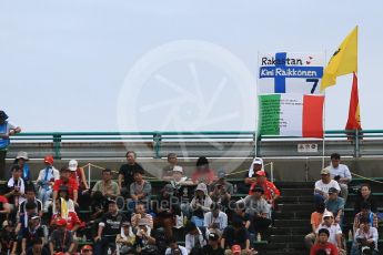 World © Octane Photographic Ltd. Formula 1 – Japanese GP - Practice 2. Kimi Raikkonen fans. Suzuka Circuit, Japan. Friday 5th October 2018.