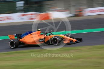 World © Octane Photographic Ltd. Formula 1 – Japanese GP - Practice 2. McLaren MCL33 – Stoffel Vandoorne. Suzuka Circuit, Japan. Friday 5th October 2018.