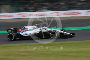 World © Octane Photographic Ltd. Formula 1 – Japanese GP - Practice 2. Williams Martini Racing FW41 – Sergey Sirotkin. Suzuka Circuit, Japan. Friday 5th October 2018.