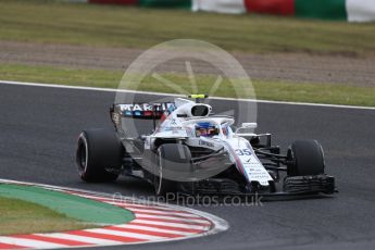 World © Octane Photographic Ltd. Formula 1 – Japanese GP - Practice 2. Williams Martini Racing FW41 – Sergey Sirotkin. Suzuka Circuit, Japan. Friday 5th October 2018.