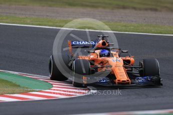 World © Octane Photographic Ltd. Formula 1 – Japanese GP - Practice 2. McLaren MCL33 – Fernando Alonso. Suzuka Circuit, Japan. Friday 5th October 2018.