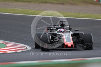 World © Octane Photographic Ltd. Formula 1 – Japanese GP - Practice 2. Haas F1 Team VF-18 – Romain Grosjean. Suzuka Circuit, Japan. Friday 5th October 2018.