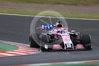 World © Octane Photographic Ltd. Formula 1 – Japanese GP - Practice 2. Racing Point Force India VJM11 - Sergio Perez. Suzuka Circuit, Japan. Friday 5th October 2018.