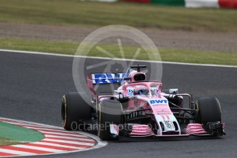 World © Octane Photographic Ltd. Formula 1 – Japanese GP - Practice 2. Racing Point Force India VJM11 - Sergio Perez. Suzuka Circuit, Japan. Friday 5th October 2018.