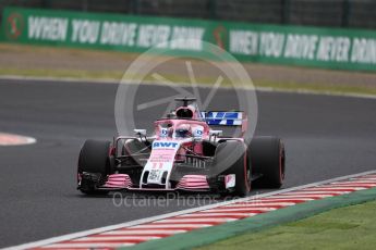 World © Octane Photographic Ltd. Formula 1 – Japanese GP - Practice 2. Racing Point Force India VJM11 - Sergio Perez. Suzuka Circuit, Japan. Friday 5th October 2018.