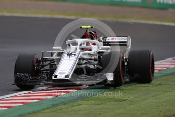 World © Octane Photographic Ltd. Formula 1 – Japanese GP - Practice 2. Alfa Romeo Sauber F1 Team C37 – Charles Leclerc. Suzuka Circuit, Japan. Friday 5th October 2018.