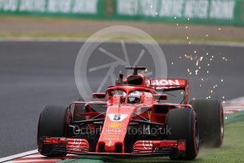 World © Octane Photographic Ltd. Formula 1 – Japanese GP - Practice 2. Scuderia Ferrari SF71-H – Sebastian Vettel. Suzuka Circuit, Japan. Friday 5th October 2018.