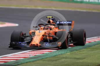 World © Octane Photographic Ltd. Formula 1 – Japanese GP - Practice 2. McLaren MCL33 – Stoffel Vandoorne. Suzuka Circuit, Japan. Friday 5th October 2018.