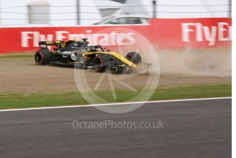 World © Octane Photographic Ltd. Formula 1 – Japanese GP - Practice 3. Renault Sport F1 Team RS18 – Nico Hulkenberg spins off at exit of turn 4. Suzuka Circuit, Japan. Saturday 6th October 2018.