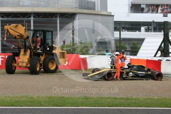 World © Octane Photographic Ltd. Formula 1 – Japanese GP - Practice 3. Renault Sport F1 Team RS18 – Nico Hulkenberg spins off at exit of turn 4. Suzuka Circuit, Japan. Saturday 6th October 2018.