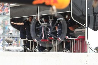 World © Octane Photographic Ltd. Formula 1 - Japanese GP - Practice 3. Racing Point Force India pit wall check for rain. Suzuka Circuit, Japan. Saturday 6th October 2018.