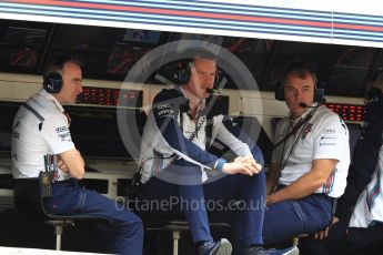World © Octane Photographic Ltd. Formula 1 - Japanese GP - Practice 3. Rob Smedley – Head of Performance Engineering and Paddy Lowe - Chief Technical Officer. Suzuka Circuit, Japan. Saturday 6th October 2018.