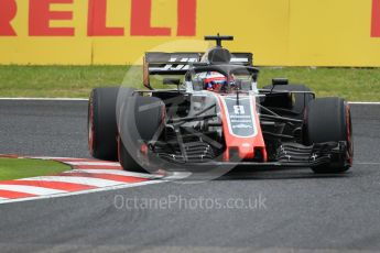 World © Octane Photographic Ltd. Formula 1 – Japanese GP - Qualifying. Haas F1 Team VF-18 – Romain Grosjean. Suzuka Circuit, Japan. Saturday 6th October 2018.