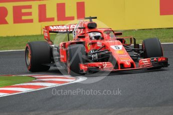 World © Octane Photographic Ltd. Formula 1 – Japanese GP - Qualifying. Scuderia Ferrari SF71-H – Sebastian Vettel. Suzuka Circuit, Japan. Saturday 6th October 2018.