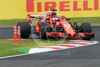 World © Octane Photographic Ltd. Formula 1 – Japanese GP - Qualifying. Scuderia Ferrari SF71-H – Sebastian Vettel. Suzuka Circuit, Japan. Saturday 6th October 2018.