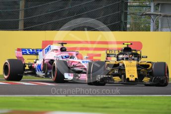 World © Octane Photographic Ltd. Formula 1 – Japanese GP - Qualifying. Renault Sport F1 Team RS18 – Carlos Sainz and Racing Point Force India VJM11 - Sergio Perez. Suzuka Circuit, Japan. Saturday 6th October 2018.