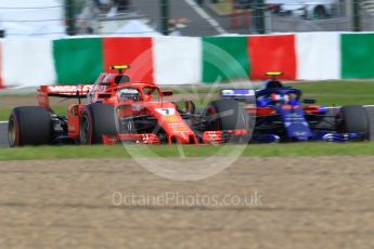 World © Octane Photographic Ltd. Formula 1 – Japanese GP - Qualifying. Scuderia Ferrari SF71-H – Kimi Raikkonen and Scuderia Toro Rosso STR13 – Pierre Gasly. Suzuka Circuit, Japan. Saturday 6th October 2018.