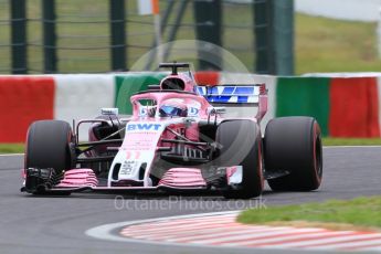 World © Octane Photographic Ltd. Formula 1 – Japanese GP - Qualifying. Racing Point Force India VJM11 - Sergio Perez. Suzuka Circuit, Japan. Saturday 6th October 2018.