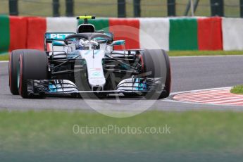 World © Octane Photographic Ltd. Formula 1 – Japanese GP - Qualifying. Mercedes AMG Petronas Motorsport AMG F1 W09 EQ Power+ - Valtteri Bottas. Suzuka Circuit, Japan. Saturday 6th October 2018.