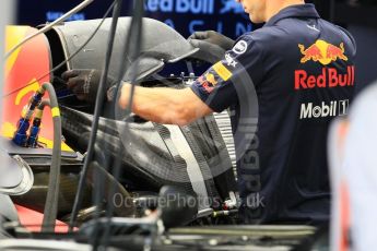 World © Octane Photographic Ltd. Formula 1 – Japanese GP - Pit Lane. Aston Martin Red Bull Racing TAG Heuer RB14 – Daniel Ricciardo race day setup. Suzuka Circuit, Japan. Sunday 7th October 2018.