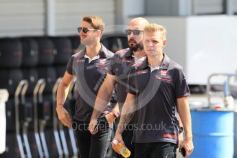 World © Octane Photographic Ltd. Formula 1 – Japanese GP - Paddock. Haas F1 Team VF-18 – Kevin Magnussen and Romain Grosjean. Suzuka Circuit, Japan. Sunday 7th October 2018.