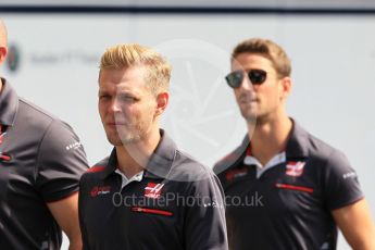 World © Octane Photographic Ltd. Formula 1 – Japanese GP - Paddock. Haas F1 Team VF-18 – Kevin Magnussen and Romain Grosjean. Suzuka Circuit, Japan. Sunday 7th October 2018.