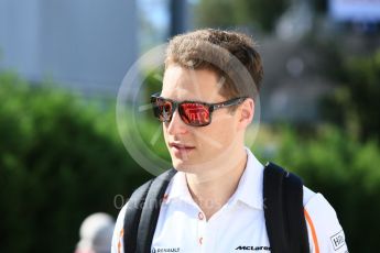 World © Octane Photographic Ltd. Formula 1 – Japanese GP - Paddock. McLaren MCL33 – Stoffel Vandoorne. Suzuka Circuit, Japan. Sunday 7th October 2018.