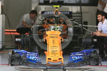 World © Octane Photographic Ltd. Formula 1 – Japanese GP - Pit Lane. McLaren MCL33 – Stoffel Vandoorne race day setup. Suzuka Circuit, Japan. Sunday 7th October 2018.