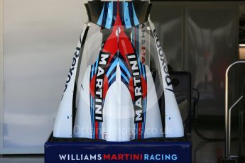 World © Octane Photographic Ltd. Formula 1 – Japanese GP - Pit Lane. Williams Martini Racing bodywork - race day setup. Suzuka Circuit, Japan. Sunday 7th October 2018.