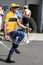 World © Octane Photographic Ltd. Formula 1 – Japanese GP - Paddock. Renault Sport F1 Team RS18 – Carlos Sainz with football. Suzuka Circuit, Japan. Sunday 7th October 2018.