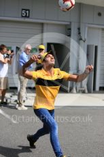 World © Octane Photographic Ltd. Formula 1 – Japanese GP - Paddock. Renault Sport F1 Team RS18 – Carlos Sainz with football. Suzuka Circuit, Japan. Sunday 7th October 2018.