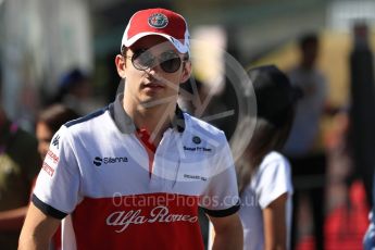 World © Octane Photographic Ltd. Formula 1 – Japanese GP - Paddock. Alfa Romeo Sauber F1 Team C37 – Charles Leclerc. Suzuka Circuit, Japan. Sunday 7th October 2018.