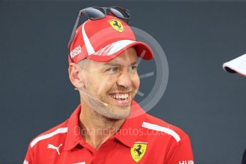 World © Octane Photographic Ltd. Formula 1 – Japanese GP - FIA Drivers’ Press Conference. Scuderia Ferrari – Sebastian Vettel. Suzuka Circuit, Japan. Thursday 4th October 2018.