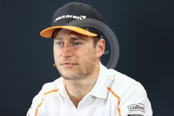 World © Octane Photographic Ltd. Formula 1 – Japanese GP - FIA Drivers’ Press Conference. McLaren – Stoffel Vandoorne Suzuka Circuit, Japan. Thursday 4th October 2018.