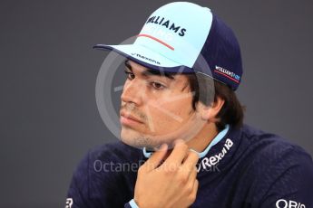 World © Octane Photographic Ltd. Formula 1 – Japanese GP - FIA Drivers’ Press Conference. Williams Martini Racing – Lance Stroll. Suzuka Circuit, Japan. Thursday 4th October 2018.