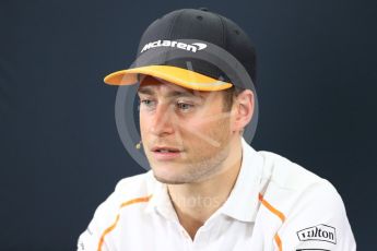 World © Octane Photographic Ltd. Formula 1 – Japanese GP - FIA Drivers’ Press Conference. McLaren – Stoffel Vandoorne Suzuka Circuit, Japan. Thursday 4th October 2018.