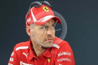 World © Octane Photographic Ltd. Formula 1 – Japanese GP - FIA Drivers’ Press Conference. Scuderia Ferrari – Sebastian Vettel. Suzuka Circuit, Japan. Thursday 4th October 2018.