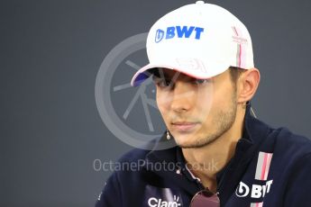 World © Octane Photographic Ltd. Formula 1 – Japanese GP - FIA Drivers’ Press Conference. Racing Point Force India - Esteban Ocon. Suzuka Circuit, Japan. Thursday 4th October 2018.