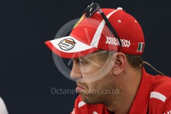 World © Octane Photographic Ltd. Formula 1 – Japanese GP - FIA Drivers’ Press Conference. Scuderia Ferrari – Sebastian Vettel. Suzuka Circuit, Japan. Thursday 4th October 2018.