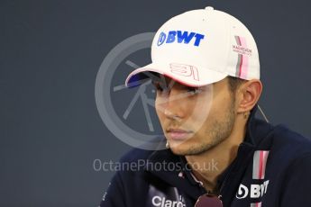 World © Octane Photographic Ltd. Formula 1 – Japanese GP - FIA Drivers’ Press Conference. Racing Point Force India - Esteban Ocon. Suzuka Circuit, Japan. Thursday 4th October 2018.