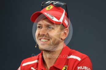 World © Octane Photographic Ltd. Formula 1 – Japanese GP - FIA Drivers’ Press Conference. Scuderia Ferrari – Sebastian Vettel. Suzuka Circuit, Japan. Thursday 4th October 2018.