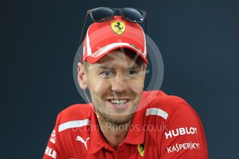 World © Octane Photographic Ltd. Formula 1 – Japanese GP - FIA Drivers’ Press Conference. Scuderia Ferrari – Sebastian Vettel. Suzuka Circuit, Japan. Thursday 4th October 2018.
