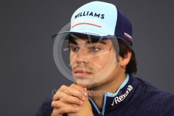 World © Octane Photographic Ltd. Formula 1 – Japanese GP - FIA Drivers’ Press Conference. Williams Martini Racing – Lance Stroll. Suzuka Circuit, Japan. Thursday 4th October 2018.