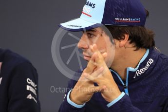 World © Octane Photographic Ltd. Formula 1 – Japanese GP - FIA Drivers’ Press Conference. Williams Martini Racing – Lance Stroll. Suzuka Circuit, Japan. Thursday 4th October 2018.