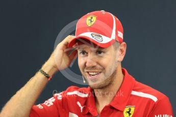 World © Octane Photographic Ltd. Formula 1 – Japanese GP - FIA Drivers’ Press Conference. Scuderia Ferrari – Sebastian Vettel. Suzuka Circuit, Japan. Thursday 4th October 2018.